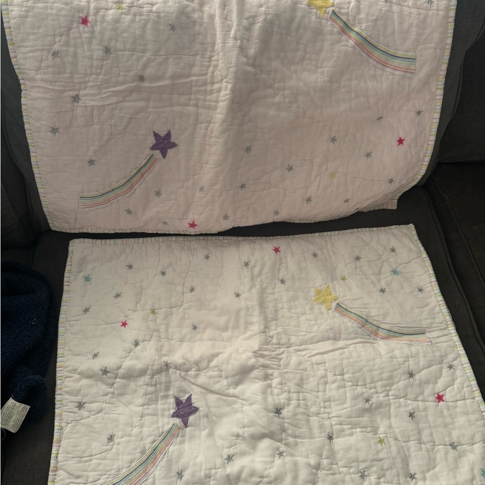 Pottery Barn Kids Rainbow Unicorn Standard Shams - Pink